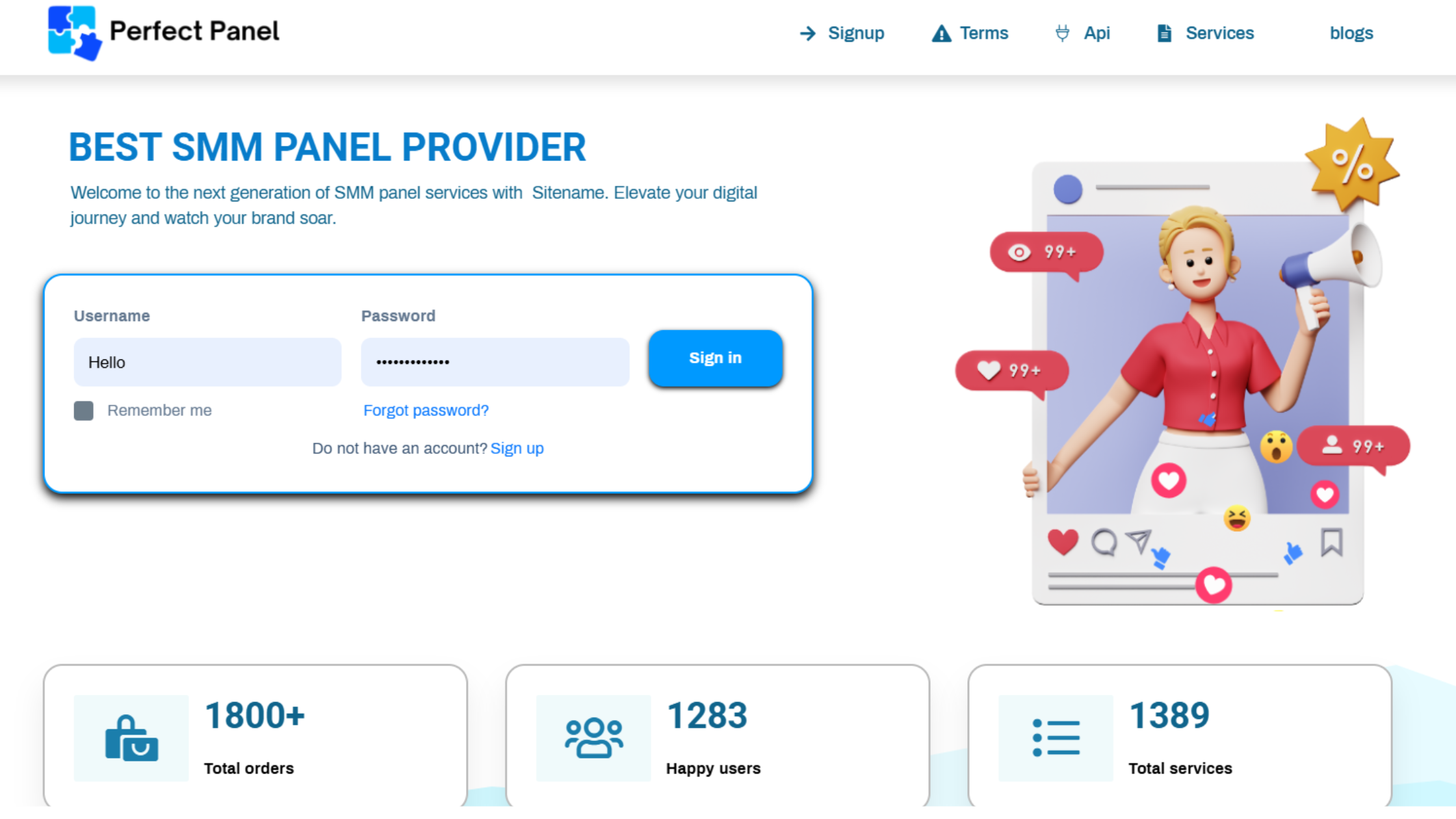 Sunwhite V2- Perfect Panel Complete Website